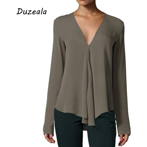 Duzeala Womens Chiffon Blouses
