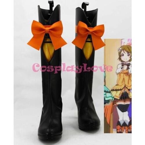 Final Live Kirakira Sensation Koizumi Hanayo Cosplay Shoes Custom Made Japanese Anime Lovelive! 2 Long Boots For Halloween