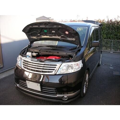 For 2005-2010 Nissan SERENA C25 Front Hood Bonnet Modify Gas Struts Carbon Fiber Spring Damper Lift Support Absorber