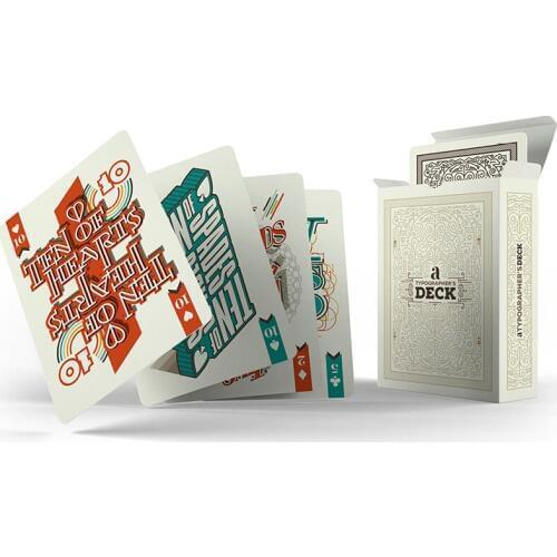 A Typographers Deck Playing Cards Poker Size Deck USPCC Custom Limited Sealed Magic Props Magic Tricks