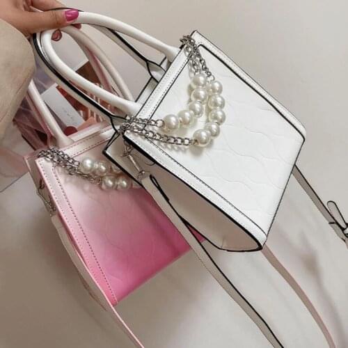 Gradient Square Tote bag 2021 Summer New High-quality PU Leather Womens Designer Handbag Luxury brand Shoulder Messenger Bag