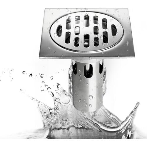 Square Floor Drain Stainless Steel Floor Drain Waste Grates Shower Drain Deodorant Waste Drain Strainer Bathroom Toilet Balcony