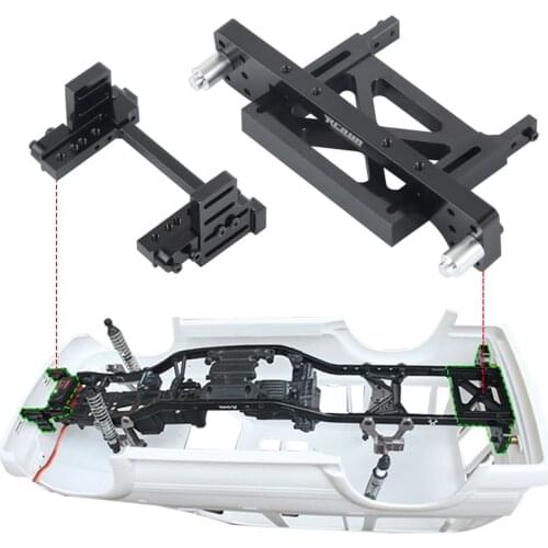 Metal Front Rear Body Mount Posts Bracket Adjustable Front Servo Base for 1/10 RC Crawler Car Axial SCX10 RGT 86100 Land Cruiser