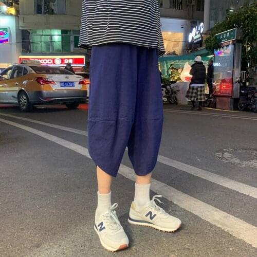 Fashion Loose Baggy Casual Pants Men Clothing 2021 Harajuku Calf Length Pants Men 5XL Plus Size Harem Pants Male