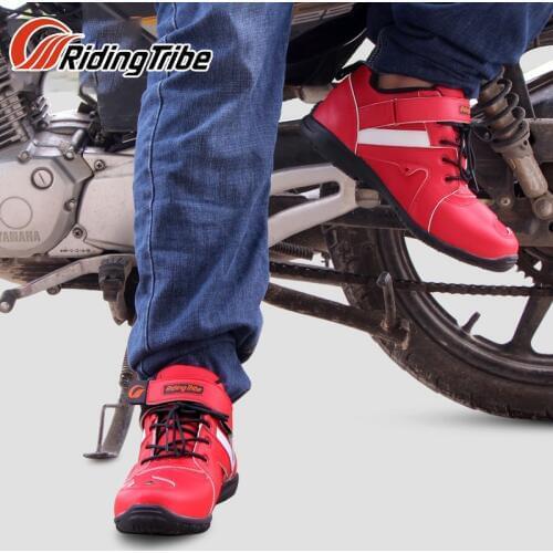 Riding Tribe Waterproof Motorcycle Boots Biker Non-slip Moto Racing Motocross Leather Shoes Offroad Riding Dirt Bike Botas Men