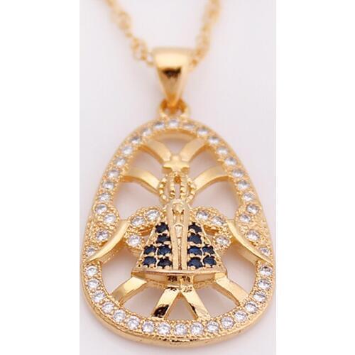 Newest Trendy Pendant Catholicism Praying Custom Jewelry gold color Jewelry For Women