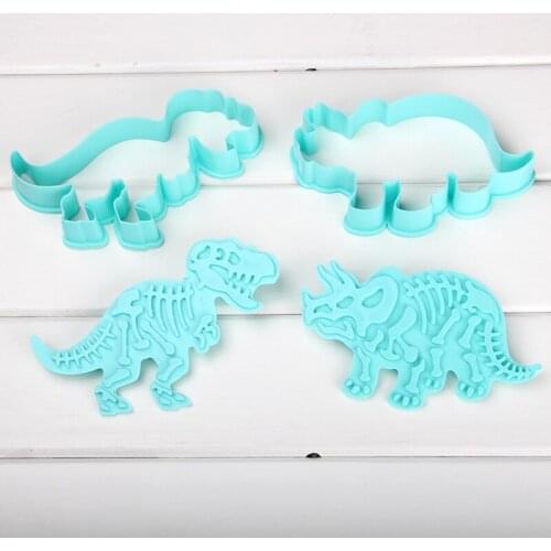 New Tyrannosaurus Rex Triceratops Cookie Cutter Dinosaur Cake Mold Fondant Cutters DIY Mould Pastry Baking Cake Decorating Tools