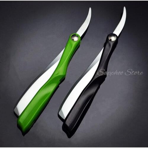 Plastic Handle Barber Blade Holder Folding Shaver Vintage Razor Men Shaving Barber Tool G0131