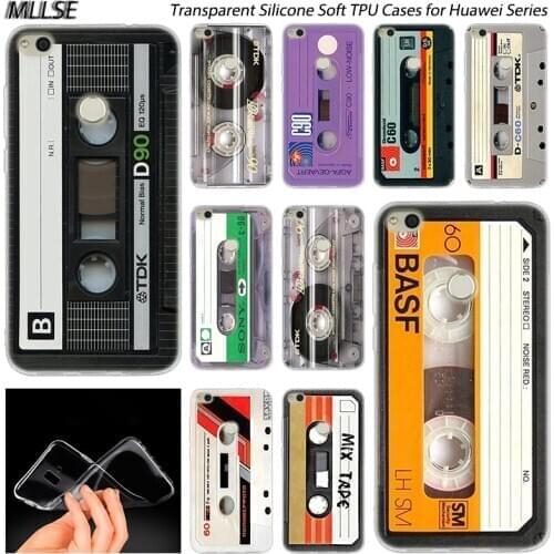 Hot Classical Old Cassette Soft Silicone Case for Huawei NOVA 3 3i 4 Honor 7A Pro 7S 6X 7X 8X 8 9 10 Lite Play View 20 Cover