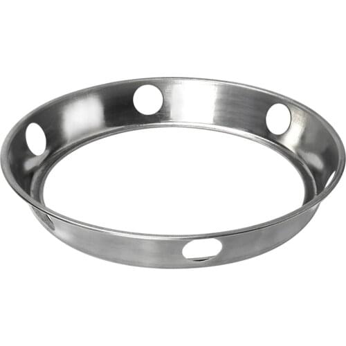 Hot 2PCS Stainless Steel Wok Ring Metallic Round Bottom Wok Rack Universal Size for Gas Stove Fry Pans