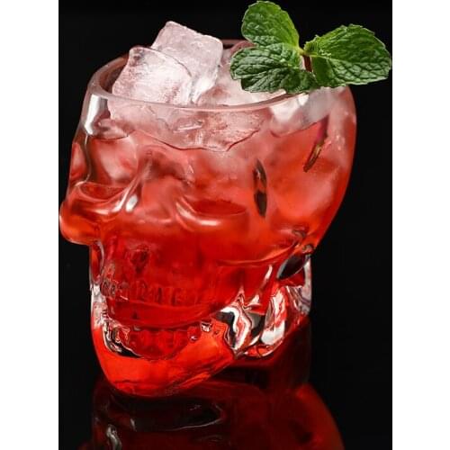75ml Transparent Glass Cup Creative Whisky Bar Wine Crystal Skull Head Glass Cup Wine Vodka Club Beer Wine Glass Dropshipping