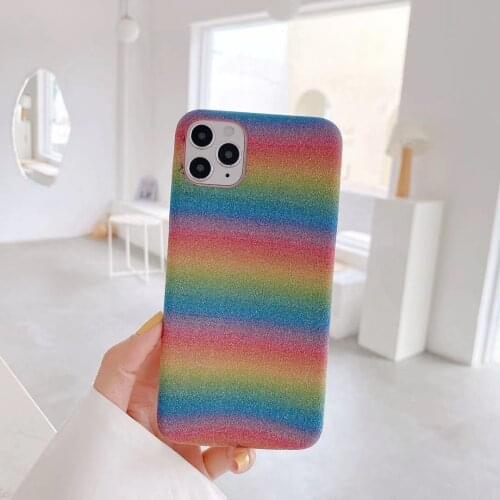 Rainbow leather mobile phone case For iphone 12 Mini 11 SE2020 pro XS MAX X XR 7 8 6 6S plus Pu Leather cover