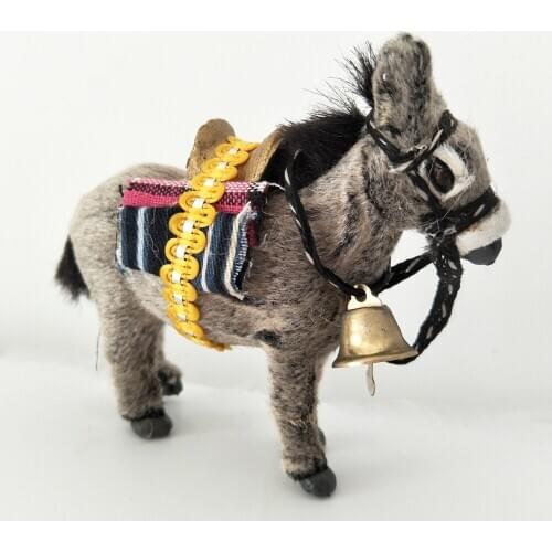Grey donkey home decoration Toy simulation animal toy adornment