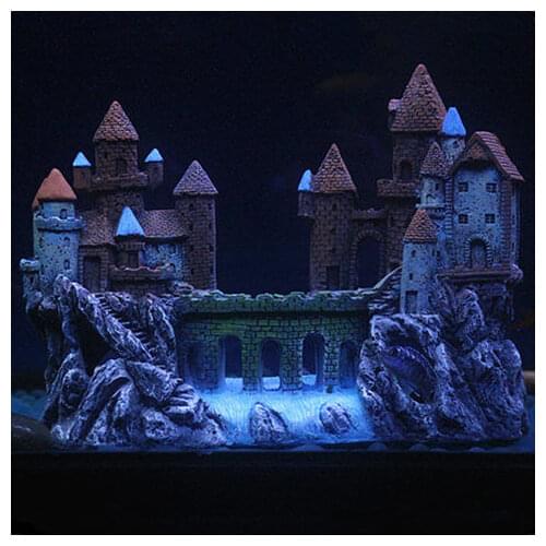 Fish tank landscaping Castle villa small building Fish shack Aquarium decoration aquarium castle tank decoration deco aquarium