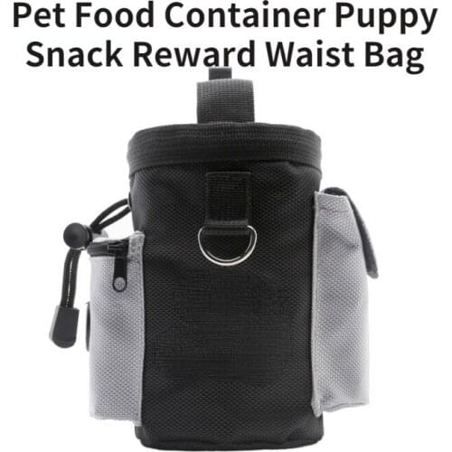 Outdoor Pet Dog Treat Pouch Portable Dog Training Bags Pet Food Container Puppy Snack Reward Waist Bag 12.5*12.5*8cm