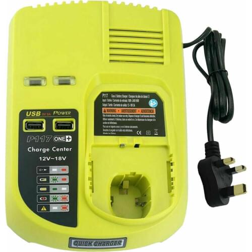 Battery Charger for Ryobi Ni-Cd Ni-Mh Li-lon 12V - 18V Batteries Replace P110 P111 P107 P108 Charger Power Tool Accessories