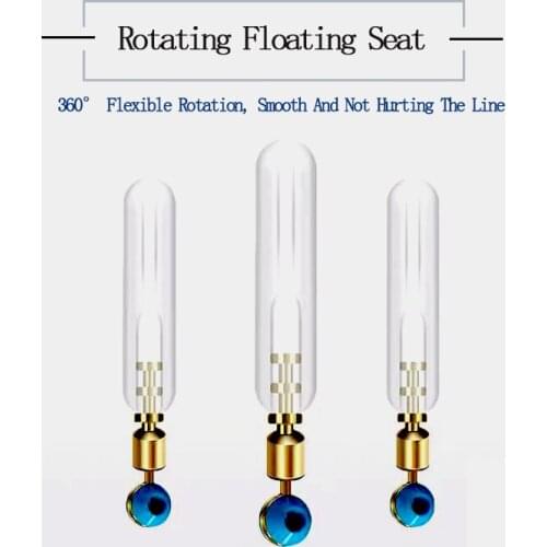 10pcs Genuine Silicone Copper Head Float Rest Fishing Float Anti Knot Fishing Floats Rotation Float Tube Flotteur