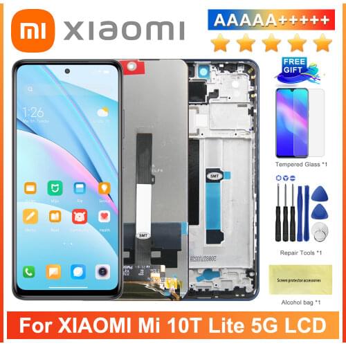 100% Tested 6.67'' Original Display For Xiaomi Mi 10T Lite 5G LCD 10 Touches Screen For Mi 10T 10 T Lite 5G M2007J17G Display
