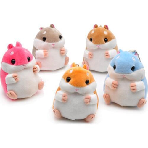 12cm Fur Pompom Keychain Fluffy Key Chains For Cars Hamster Keyrings Car Trinkets Key Chain Faux Rabbit Fur Pom Pom Keychains