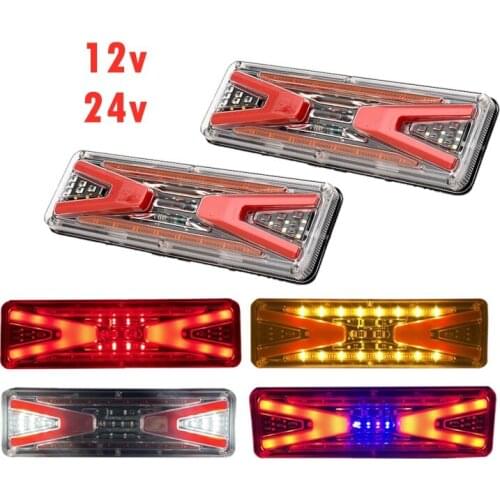 2Pcs LED 12V 131 Agricultural vehicles Tractor Tail Light Turn Signal Truck Trailer Reverse Brake Light Lorry Rear Taillight