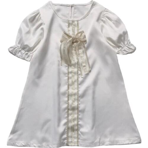 2021 Summer Casual Solid Girls Dress Cartoon Kids Dresses For Girls High Quality Fashion Girl Clothes