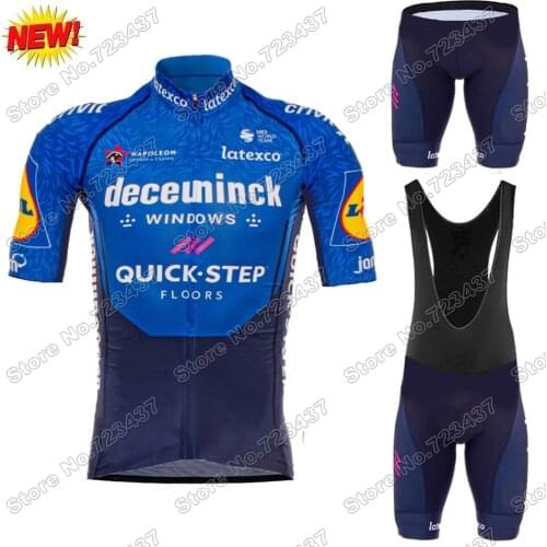 2021 QUICK STEP Cycling Clothing Blue Cycling Jersey Set Race Road Bike Suit Bicycle Bib Shorts Ropa Ciclismo Maillot Cyclisme