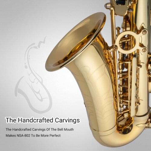 NSA-802 Eb Alto Saxophone Lacquer E Flat Sax Accessory Mouthpiece Gloves