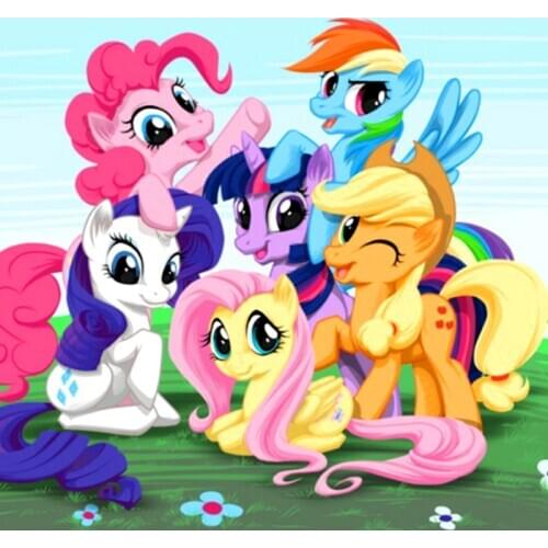 Full Square/Round Drill 5D DIY Diamond Painting "Pony Princess" 3D Embroidery Cross Stitch Mosaic Rhinestone Home Decor D2079