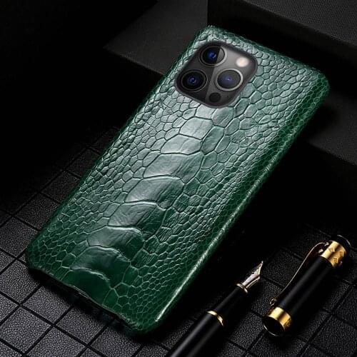 Genuine Ostrich Foot Leather Phone Case For iPhone 12 Pro Max 12 Mini 11 Pro MAX X XS Max XR 6 6s 8 7 Plus SE 2020 Luxury Cover