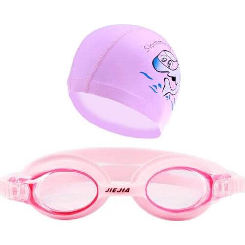 Children Waterproof Swimming Goggles Set Dolphin Cartoon Kids Swim Caps Gafas Natacion Fish Arena Eyewear Pool Glasses