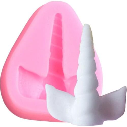Unicorn Ear Horns Silicone Mold Baby Birthday Cupcake Topper DIY Fondant Cake Decorating Tools Candy Chocolate Gumpaste Moulds