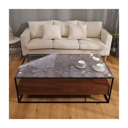 Hot sale chrysanthemum pattern 1.5mm waterproof pvc tablecloth for Kitchen dining table living room coffee table free shipping