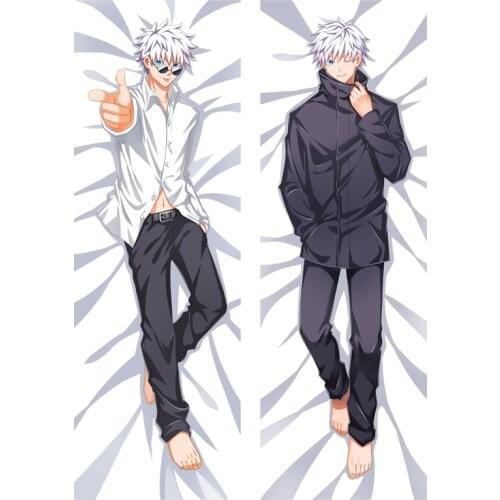 Jujutsu Kaisen Gojo Satoru Cosplay Dakimakura Pillow Case Body Pillow Cover Case Pillowcases Cushion with Hidden Zipper Closure