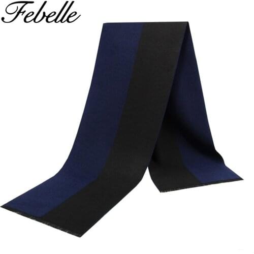 Febelle Cashmere Winter Men Scarf Luxury Brand Fall Plaid High Quality Unisex Scarves Women