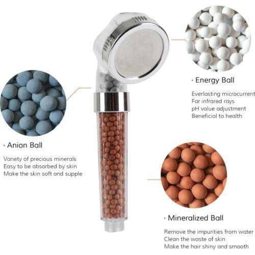 Bathroom Water Therapy Shower Negative Ion SPA Shower Head Water Saving Rainfall Shower Filter Head High Pressure Spray