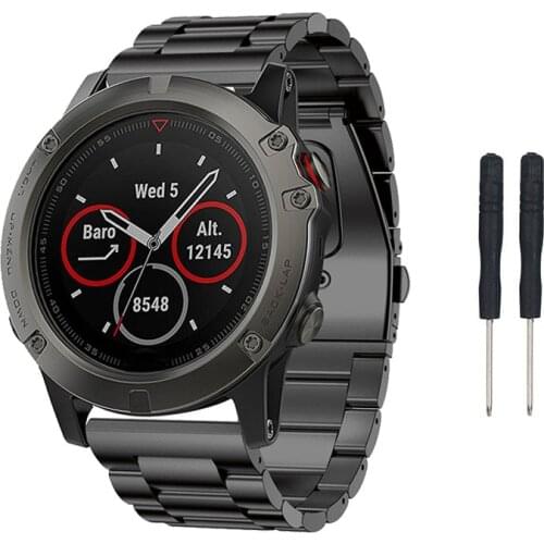 Metal Watch band Stainless Steel Bracelet Strap For Garmin Fenix 6X/5X Plus/Fenix 3/3 HR/D2/Descent Mk1 GPS Smart Watch Accessry