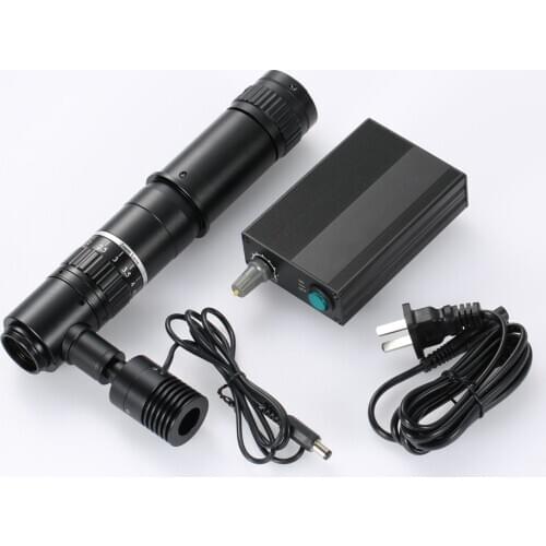 Microscope Coaxial Light C Mount Lens 500X 1000X Point Light Source 0.6X-5X High Magnification Industrial Camera Magnifier