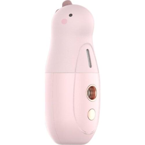18ml Mini Cool Mist Humidifier, USB Personal Nano Facial Mister for Bedroom Travel Office, No Timing, 300mAh Battery