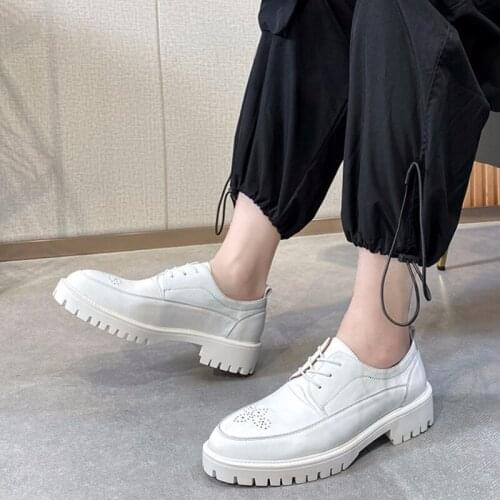 Mens New Formal Wear Shoes Genuine Leather Business Casual Shoes Men Retro British Lace-Up Shoes