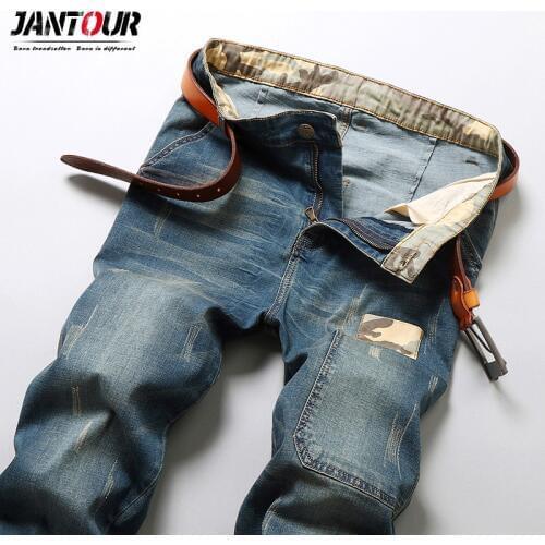 Autumn Fashion Ankle-Length Jeans men straight tube loose retro harlan Blue Jean skinny Pants homme Large size 42-44-46-48