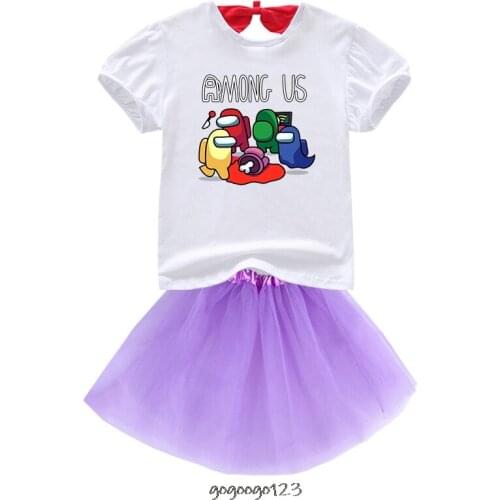Fashion Game Among Us Baby Girl Dresses Party and Wedding Birthday Dresses Set for New Year 2021 Dress for 2-8 Year Old Baby