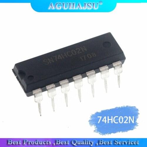 10PCS 74HC02N DIP14 74HC02 DIP SN74HC02N new and original Logic integrated circuit ic gate and inverter