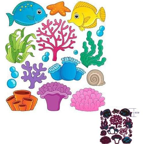 New Seaweed Fish metal cutting die mould scrapbook decoration embossed photo album decoration card making DIY handicrafts