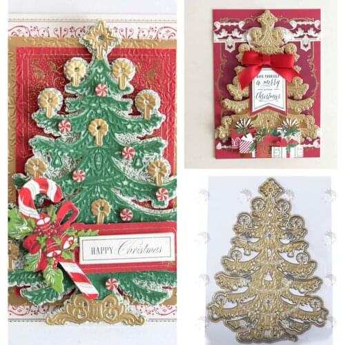 New Christmas Tree Metal Cutting Die Scrapbook Embossed Paper Card Album Craft Template Cut Die Stencils New for 2021 Arrive