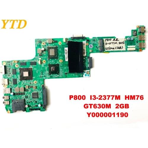 Original for toshiba P800 laptop motherboard P800 I3-2377M HM76 GT630M 2GB Y000001190 tested good free shipping