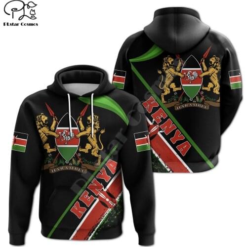 PLstar Cosmos Newest Africa Kenya Country Flag Tribe Culture Tattoo Pullover 3DPrint Men/Women Harajuku Funny Casual Hoodies B5