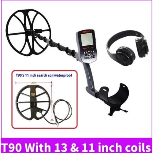 Gold Hunter T90 underground gold metal detector with waterproof search coil and wireless headphone