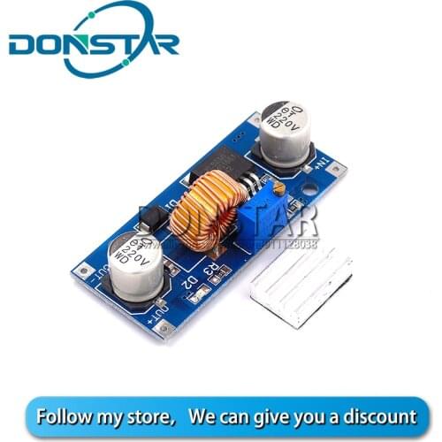 5A DC-DC 4-38V to 1.25-36V 24V 12V 9V 5V Step Down Adjustable Power Supply Module LED Lithium Charger With Heat Sink XL4015 Chip