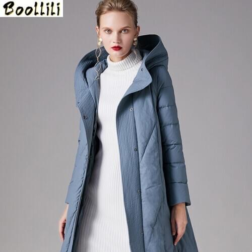 Boollili 90% White Duck Down Jacket Women Clothes 2020 Winter Coat Women Korean Hooded Puffer Jacket Women Warm Parka