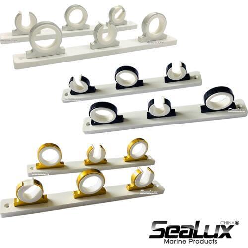 Sealux Aluminum multiple rod holder set 3 pair for Boat Yacht Fishing Marine Accessories